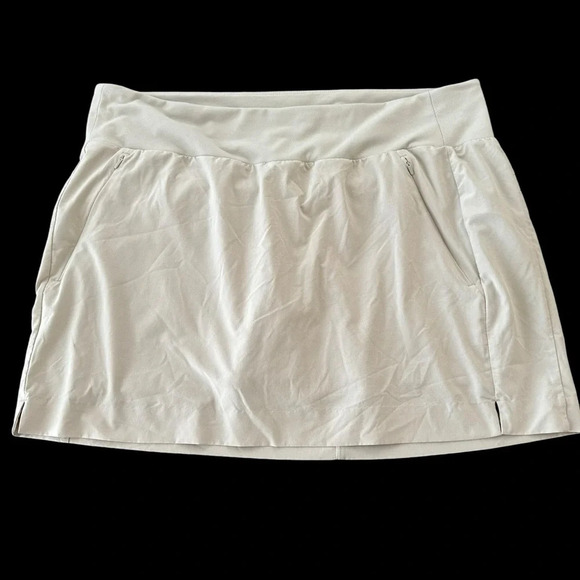 Athleta size 18 Light Beige Soho Skort Skirt Pull On Activewear Sporty - Picture 1 of 5
